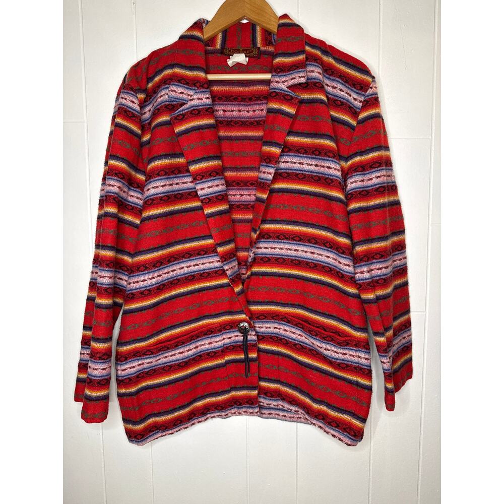 Vintage bonjour western print coatagan medium